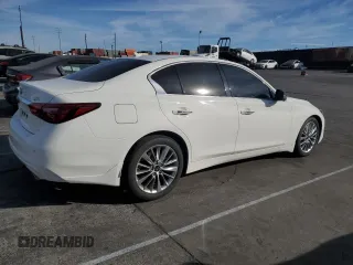 2023 Infiniti Q50 Luxe with VIN JN1EV7BP8PM511178, listed as a Copart auction lot 42441725 with 26,861 mi miles and Salvage Title. Bid and sale history available at DreamBid. Image 3.
