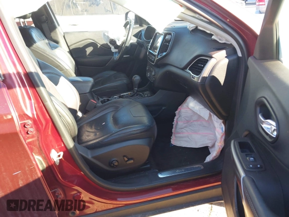 2019 Jeep Cherokee Limited with VIN 1C4PJLDB5KD185344, listed as a IAAI auction lot 41337442 with 88,878 mi miles and . Bid and sale history available at DreamBid. Image 5.