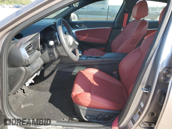 2024 Genesis G70 2.5T with VIN KMTG34SC1RU136889, listed as a Copart auction lot 74356314 with 9,158 mi miles and Salvage Title. Bid and sale history available at carsss.com. Image 7.