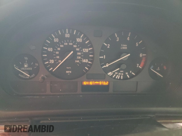 2001 BMW 5 Series 525iA with VIN WBADT43451GF55680, listed as a Copart auction lot 48023455 with 164,187 mi miles and Salvage Title. Bid and sale history available at carsss.com. Image 9.