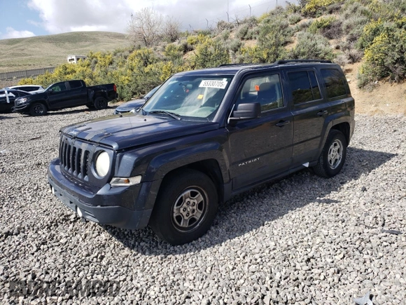 2014 Jeep Patriot Sport z VIN 1C4NJPBB3ED793868, wystawiony jako Copart lot #55330705 z przebiegiem Nie podano mil oraz Szkoda całkowita • Salvage title. Historia ofert i sprzedaży dostępna na DreamBid. Obrazek 1.