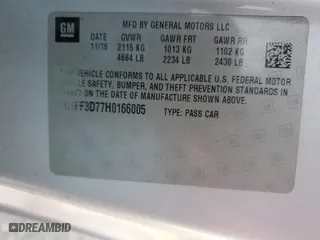 2017 Chevrolet Camaro 1SS with VIN 1G1FF3D77H0166005, listed as a Copart auction lot 83653304 with 0 mi miles and Salvage Title. Bid and sale history available at carsss.com. Image 12.