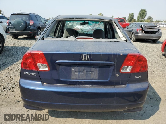 2004 Honda Civic LX with VIN 2HGES15554H516769, listed as a Copart auction lot 68873934 with 127,908 mi miles and Salvage Title. Bid and sale history available at carsss.com. Image 6.