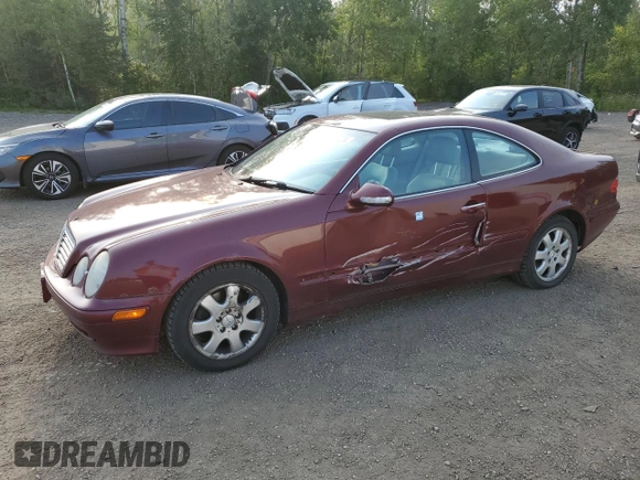 2000 Mercedes-Benz CLK 320/430 with VIN WDBLJ65G9YF120499, listed as a Copart auction lot 65742024 with 223,013 mi miles and Clean Title. Bid and sale history available at DreamBid. Image 1.