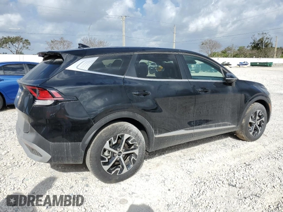 2025 Kia Sportage EX with VIN 5XYK33DF8SG260854, listed as a Copart auction lot 47973585 with Not provided miles and Salvage title. Bid and sale history available at DreamBid. Image 3.