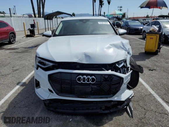 2022 Audi e-tron Premium with VIN WA1AAAGE3NB013467, listed as a Copart auction lot 47391893 with 22,979 mi miles. Bid and sale history available at carsss.com. Image 5.