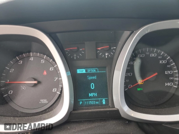 2017 Chevrolet Equinox LS with VIN 2GNALBEK2H1534688, listed as a Copart auction lot 54545965 with 111,503 mi miles and Salvage Title. Bid and sale history available at DreamBid. Image 9.