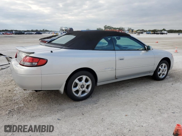 2000 Toyota Solara SE with VIN 2T1FF22P0YC381977, listed as a Copart auction lot 81397894 with 104,630 mi miles and Non Repairable. Bid and sale history available at DreamBid. Image 3.
