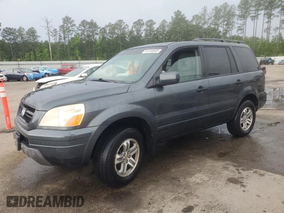 2005 Honda Pilot EX-L with VIN 5FNYF18555B060159, listed as a Copart auction lot 54165005 with 147,187 mi miles and Salvage title. Bid and sale history available at DreamBid. Image 1.