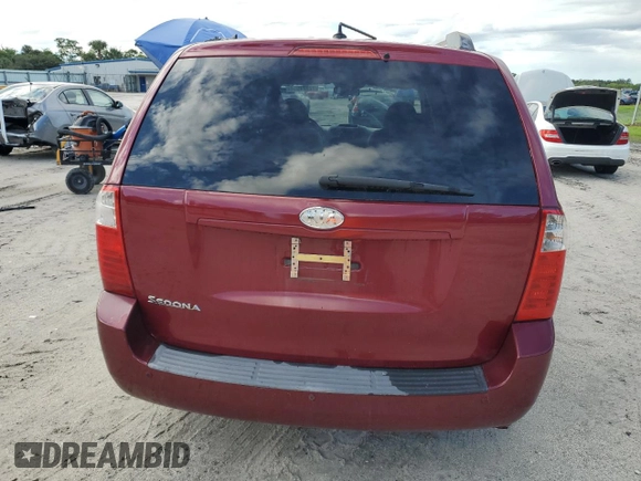 2010 Kia Sedona LX with VIN KNDMG4C38A6341851, listed as a Copart auction lot 72227594 with 174,164 mi miles and Salvage Title. Bid and sale history available at carsss.com. Image 6.