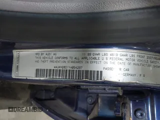 2000 Audi A4 с VIN WAUKH28D1YA094297, выставлен на аукционе IAAI как лот 42537393 с пробегом 168 678 миль миль и . История ставок и продаж доступна на DreamBid. Изображение 9.