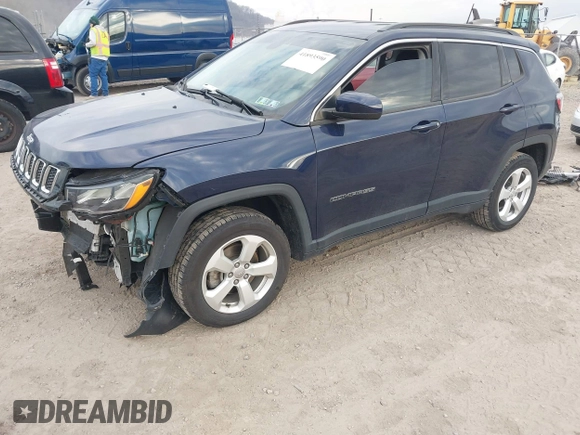 2019 Jeep Compass Latitude with VIN 3C4NJDBB3KT835802, listed as a IAAI auction lot 41893590 with 49,716 mi miles and . Bid and sale history available at DreamBid. Image 2.