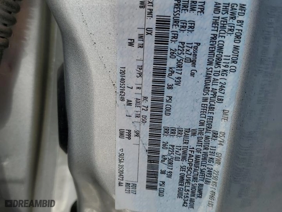 2014 Ford C-Max Energi SEL with VIN 1FADP5CU9EL515342, listed as a Copart auction lot 48858615 with 124,407 mi miles and Salvage Title. Bid and sale history available at carsss.com. Image 12.