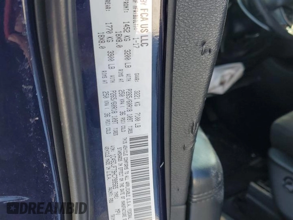 2017 Dodge Durango Special Service with VIN 1C4SDJFT9HC799565, listed as a Copart auction lot 88258065 with 125,291 mi miles and Salvage title. Bid and sale history available at DreamBid. Image 13.