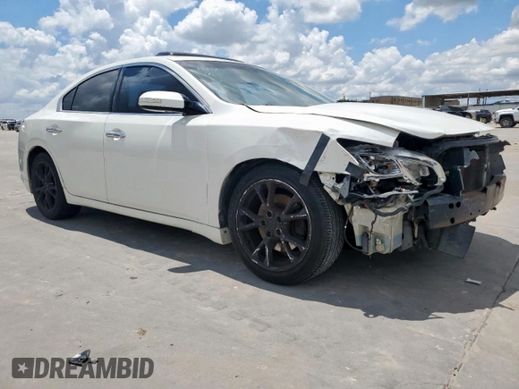 2014 Nissan Maxima SV with VIN 1N4AA5AP3EC467676, listed as a Copart auction lot 56574015 with 158,612 mi miles and Salvage title. Bid and sale history available at DreamBid. Image 4.