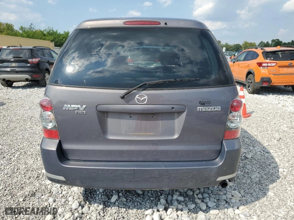 2006 Mazda MPV ES with VIN JM3LW28J360563841, listed as a Copart auction lot 68528504 with 141,235 mi miles and Salvage Title. Bid and sale history available at carsss.com. Image 6.