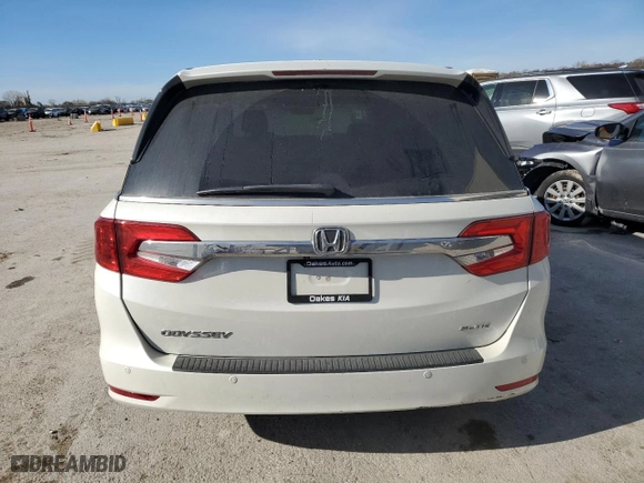 2018 Honda Odyssey Elite with VIN 5FNRL6H95JB021112, listed as a Copart auction lot 81617724 with 0 mi miles and Salvage Title. Bid and sale history available at carsss.com. Image 6.
