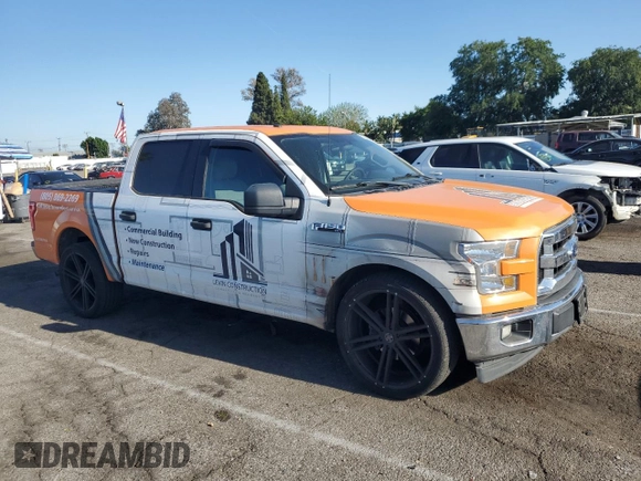 2017 Ford F-150 XL with VIN 1FTEW1C86HKD45951, listed as a Copart auction lot 52581795 with 191,663 mi miles and Clean title. Bid and sale history available at DreamBid. Image 4.
