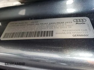 2004 Audi A8 L with VIN WAUML44E74N001111, listed as a Copart auction lot 88940235 with 220,191 mi miles and Salvage Title. Bid and sale history available at carsss.com. Image 14.