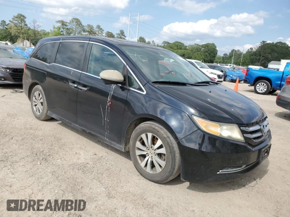 2014 Honda Odyssey EX-L with VIN 5FNRL5H69EB066107, listed as a Copart auction lot 57449255 with 172,833 mi miles and Clean title. Bid and sale history available at DreamBid. Image 4.