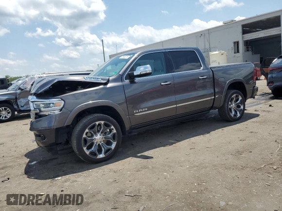 2020 Ram 1500 Limited with VIN 1C6SRFHT3LN194120, listed as a Copart auction lot 63048375 with 65,137 mi miles and Salvage title. Bid and sale history available at DreamBid. Image 1.