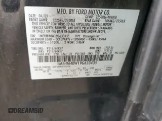 2009 Mercury Sable with VIN 1MEHM40W19G633435, listed as a Copart auction lot 49274275 with 172,223 mi miles and Salvage title. Bid and sale history available at DreamBid. Image 12.
