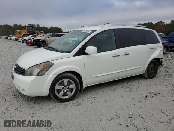 2008 Nissan Quest with VIN 5N1BV28UX8N112473, listed as a Copart auction lot 77664004 with 220,882 mi miles and Salvage Title. Bid and sale history available at carsss.com. Image 1.