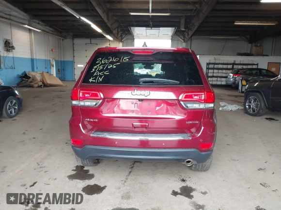 2018 Jeep Grand Cherokee Limited with VIN 1C4RJFBGXJC450224, listed as a IAAI auction lot 42226468 with 65,008 mi miles and . Bid and sale history available at DreamBid. Image 16.