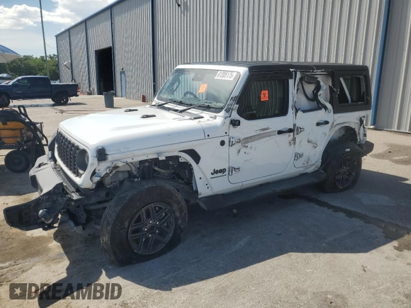 2024 Jeep Wrangler Sport with VIN 1C4PJXKN5RW237039, listed as a Copart auction lot 61205175 with 15,012 mi miles and Non repairable. Bid and sale history available at DreamBid. Image 1.