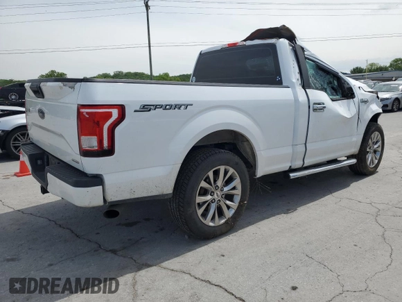2016 Ford F-150 XL with VIN 1FTMF1C8XGKD36678, listed as a Copart auction lot 54165755 with 109,829 mi miles and Salvage Title. Bid and sale history available at DreamBid. Image 3.