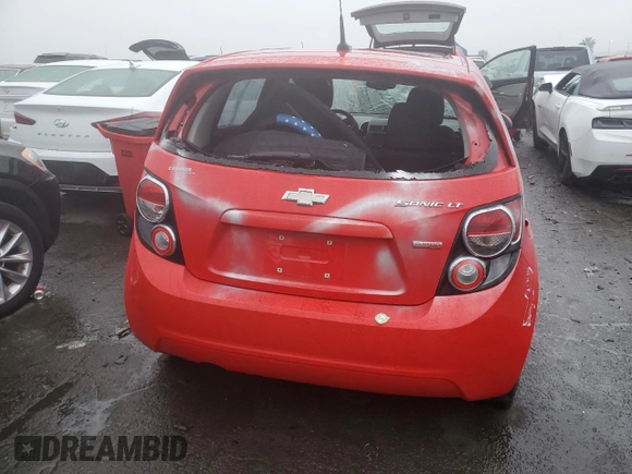 2014 Chevrolet Sonic LT with VIN 1G1JC6SB8E4123986, listed as a Copart auction lot 82403563 with 152,352 mi miles and Salvage Title. Bid and sale history available at carsss.com. Image 6.