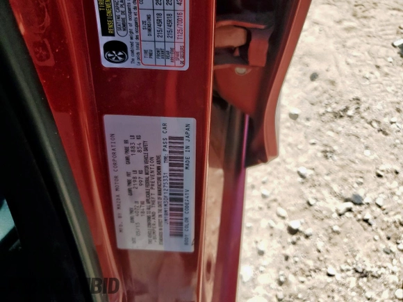 2015 Mazda 3 S Grand Touring with VIN JM1BM1M30F1275331, listed as a Copart auction lot 61309755 with 85,900 mi miles and Salvage title. Bid and sale history available at DreamBid. Image 12.
