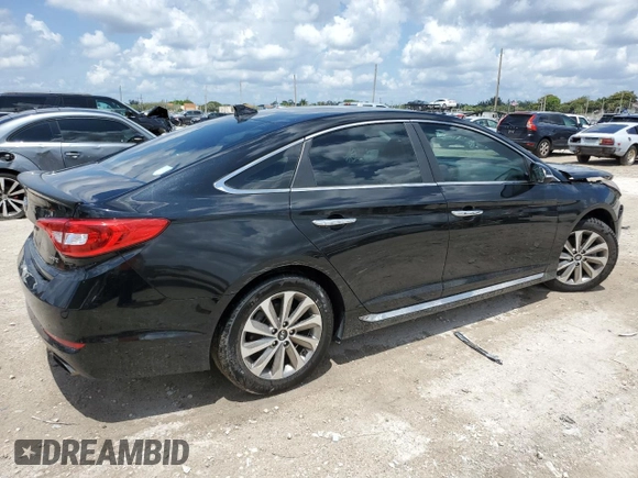 2016 Hyundai Sonata Sport with VIN 5NPE34AF0GH398492, listed as a Copart auction lot 55411575 with 103,736 mi miles and Salvage Title. Bid and sale history available at DreamBid. Image 3.