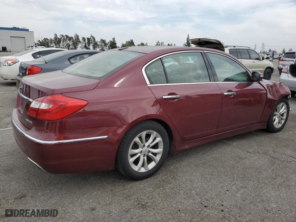 2013 Hyundai Genesis 3.8L with VIN KMHGC4DD2DU220891, listed as a Copart auction lot 52946075 with 153,847 mi miles and Clean Title. Bid and sale history available at carsss.com. Image 3.