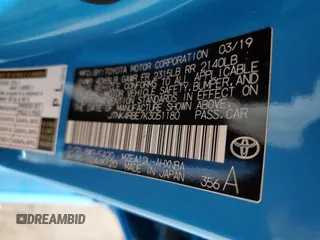 2019 Toyota Corolla Hatchback SE with VIN JTNK4RBE7K3051180, listed as a Copart auction lot 73457344 with 95,921 mi miles and Salvage Title. Bid and sale history available at carsss.com. Image 12.