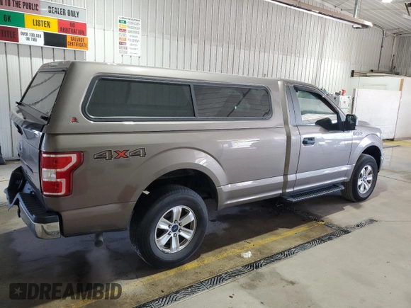 2018 Ford F-150 XL with VIN 1FTMF1EB4JKC19744, listed as a Copart auction lot 57333825 with 81,550 mi miles and Salvage title. Bid and sale history available at DreamBid. Image 3.