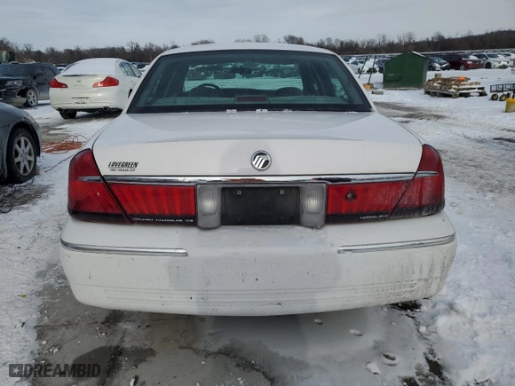 2002 Mercury Grand Marquis GS with VIN 2MEFM74W12X609655, listed as a Copart auction lot 45873415 with 162,617 mi miles and Salvage Title. Bid and sale history available at carsss.com. Image 6.