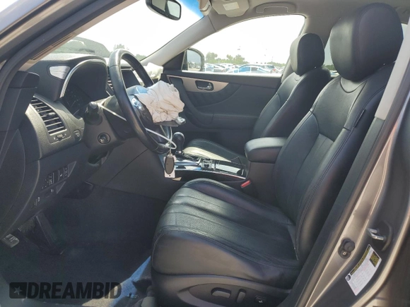 2015 Infiniti QX70 with VIN JN8CS1MU1FM380501, listed as a Copart auction lot 58406725 with 90,028 mi miles and Salvage title. Bid and sale history available at DreamBid. Image 7.