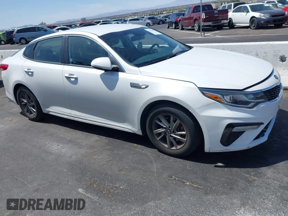 2019 Kia Optima LX with VIN 5XXGT4L30KG335926, listed as a IAAI auction lot 41986835 with 114,309 mi miles. Bid and sale history available at carsss.com. Image 1.