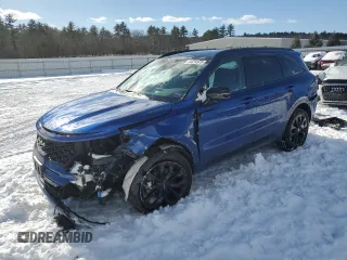 2023 Kia Sorento X-Line SX Prestige with VIN 5XYRKDLF0PG195546, listed as a Copart auction lot 44014975 with 16,366 mi miles and Salvage Title. Bid and sale history available at carsss.com. Image 1.