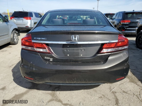 2013 Honda Civic Sdn LX with VIN 19XFB2F57DE010895, listed as a Copart auction lot 49574075 with 152,246 mi miles and Salvage Title. Bid and sale history available at carsss.com. Image 6.