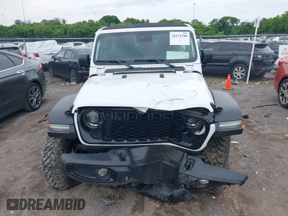 2024 Jeep Wrangler Sport S with VIN 1C4PJXDG9RW289370, listed as a IAAI auction lot 42274788 with 15,776 mi miles and . Bid and sale history available at DreamBid. Image 13.