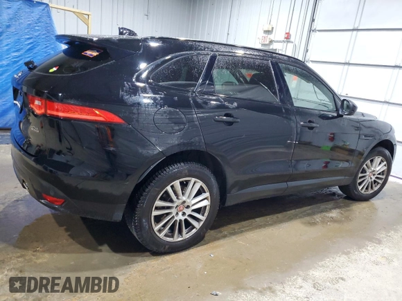 2019 Jaguar F-Pace 25t Prestige with VIN SADCK2FX7KA366367, listed as a Copart auction lot 47633855 with 34,847 mi miles and Salvage title. Bid and sale history available at DreamBid. Image 3.