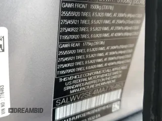 2021 Land Rover Range Rover Sport Autobiography z VIN SALWV2SE4MA776463, wystawiony jako Copart lot #54356165 z przebiegiem 31 739 mil mil oraz Szkoda całkowita • Salvage title. Historia ofert i sprzedaży dostępna na DreamBid. Obrazek 13.