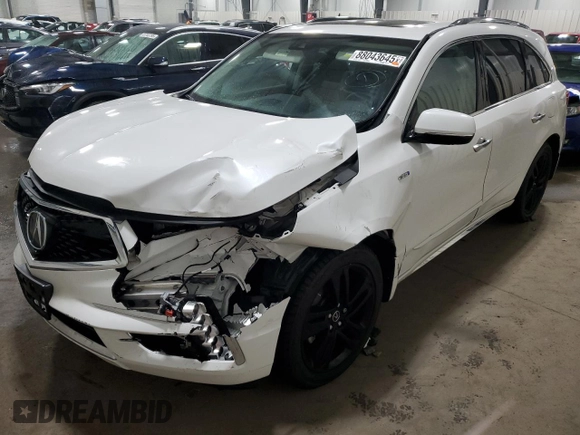 2020 Acura MDX Sport Hybrid w/Advance Pkg with VIN 5J8YD7H7XLL001792, listed as a Copart auction lot 88043645 with 49,726 mi miles and Salvage Title. Bid and sale history available at carsss.com. Image 1.