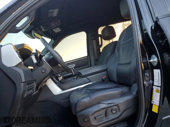 2023 Toyota Tundra Platinum with VIN 5TFNA5DB2PX085582, listed as a Copart auction lot 89322415 with 40,709 mi miles and Salvage title. Bid and sale history available at DreamBid. Image 7.