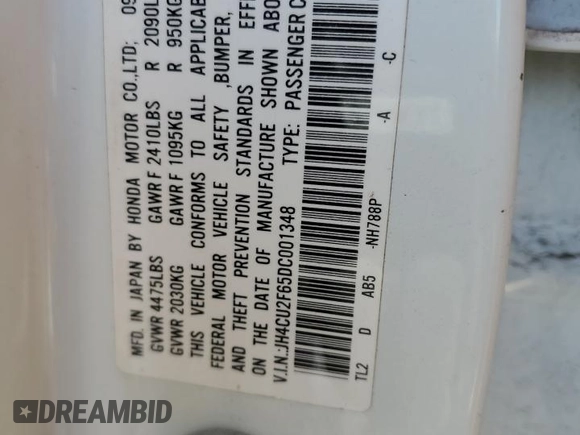 2013 Acura TSX Technology с VIN JH4CU2F65DC001348, выставлен на аукционе Copart как лот 48589615 с пробегом 83 872 миль миль и Списание • Salvage title. История ставок и продаж доступна на DreamBid. Изображение 12.