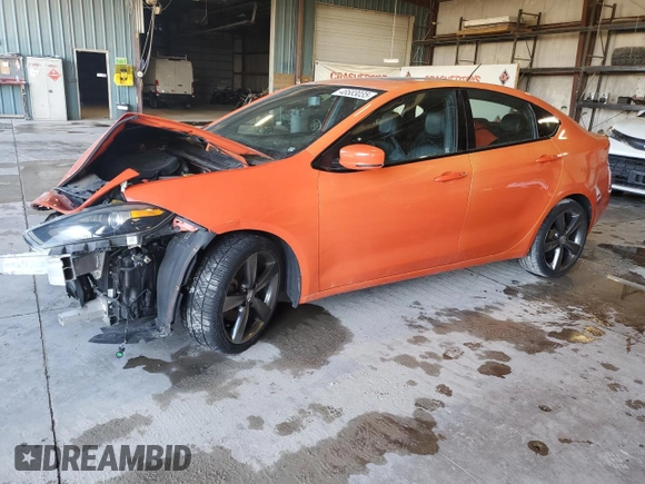 2015 Dodge Dart GT with VIN 1C3CDFEBXFD228320, listed as a Copart auction lot 48583035 with 73,892 mi miles and Salvage Title. Bid and sale history available at carsss.com. Image 1.