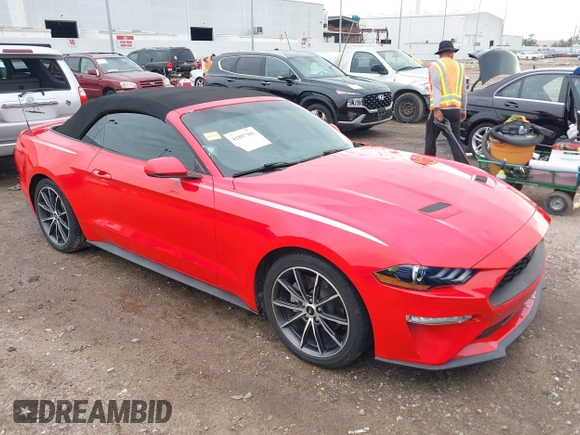 2018 Ford Mustang EcoBoost Premium with VIN 1FATP8UH3J5124720, listed as a IAAI auction lot 41897301 with 83,392 mi miles and . Bid and sale history available at carsss.com. Image 1.