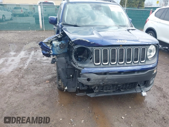 2018 Jeep Renegade Latitude with VIN ZACCJABB8JPG83883, listed as a IAAI auction lot 41940718 with 57,688 mi miles. Bid and sale history available at carsss.com. Image 6.